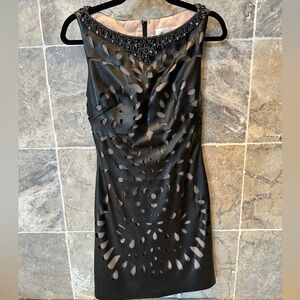 MON CHERI BRIDALS Ladies Women’s Size 4 Black Dress Cutouts & Rhinestones